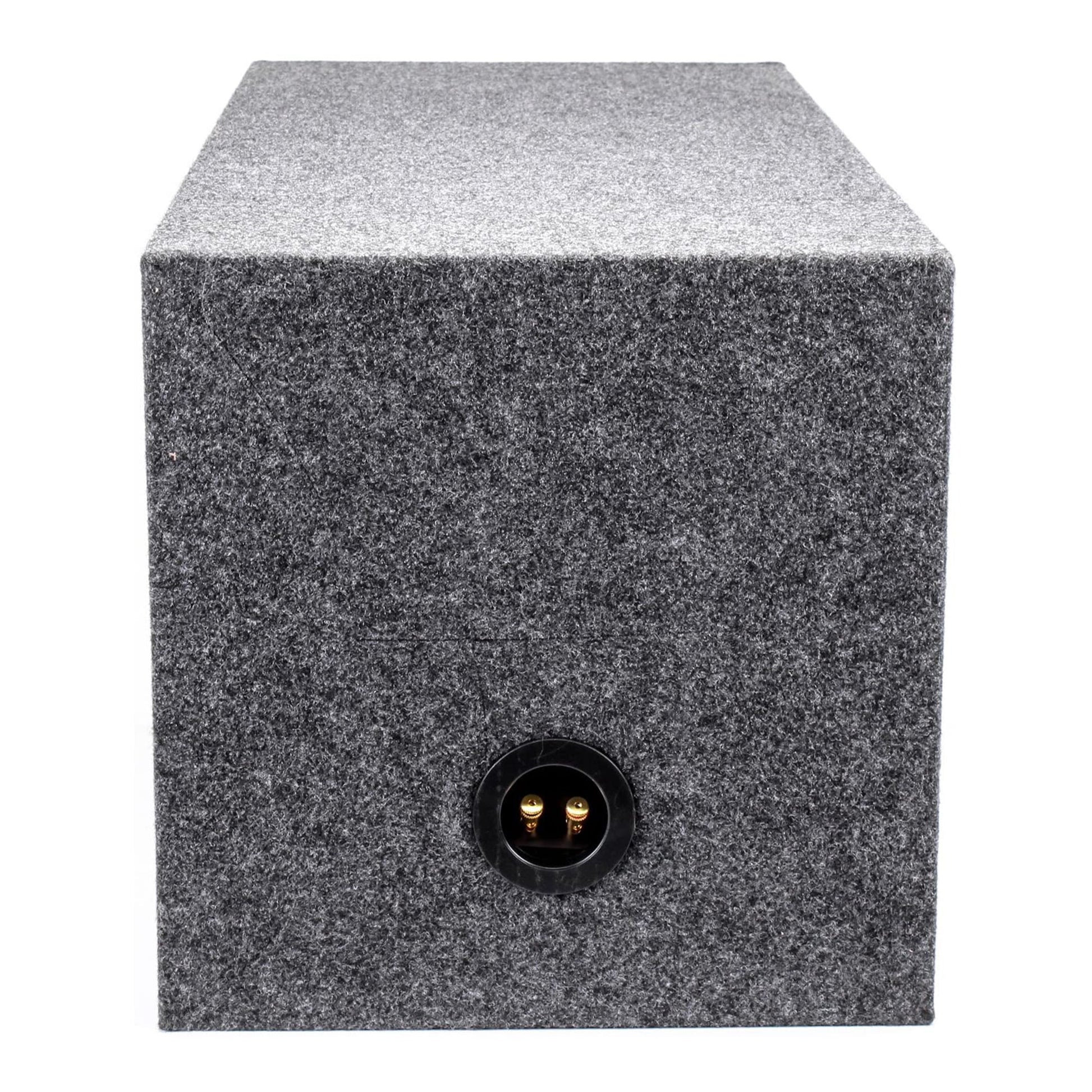 QPower 12" Heavy-Duty Dual Sealed Vehicle Subwoofer Enclosure Woofer Box, Gray - Find Fresh Goods