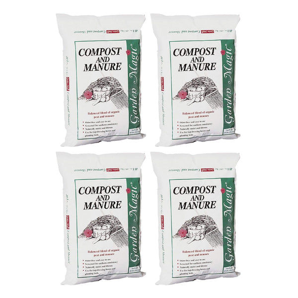 Michigan Peat 5240 Lawn Garden Compost and Manure Blend, 40 Pound Bag (4 Pack)