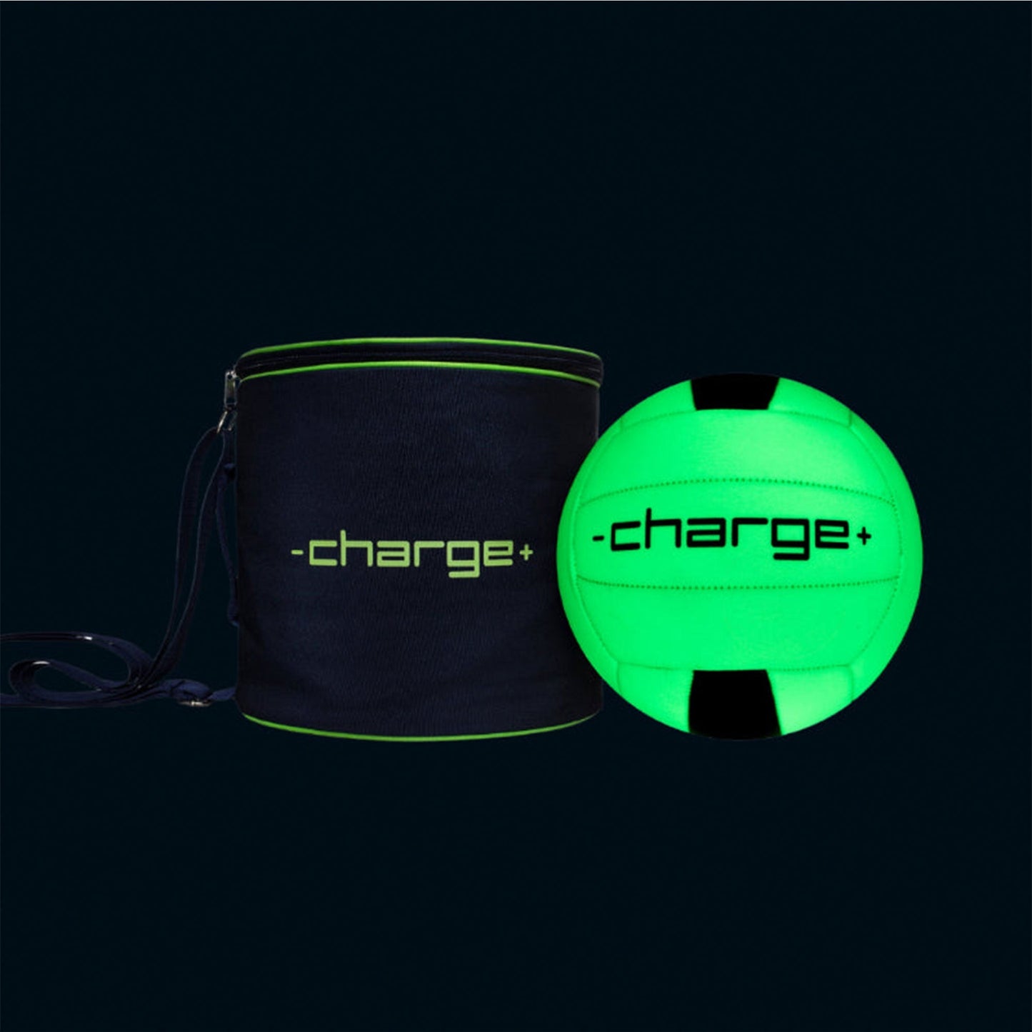 Chargeball Glow In The Dark Volleyball PRO Kit with LED Charging & Carrying Bag