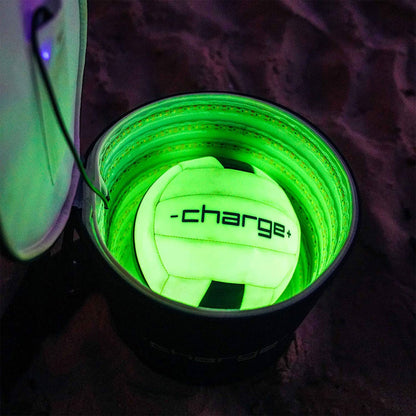 Chargeball Glow In The Dark Volleyball PRO Kit with LED Charging & Carrying Bag