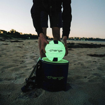 Chargeball Glow In The Dark Volleyball PRO Kit with LED Charging & Carrying Bag
