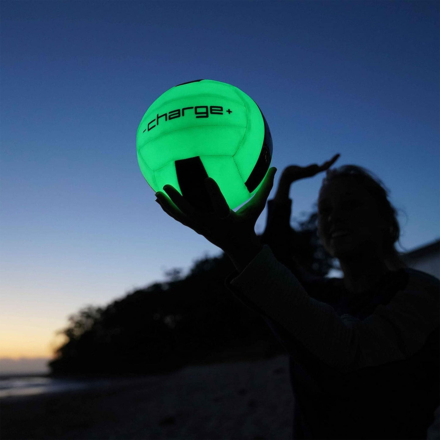 Chargeball Glow In The Dark Volleyball PRO Kit with LED Charging & Carrying Bag