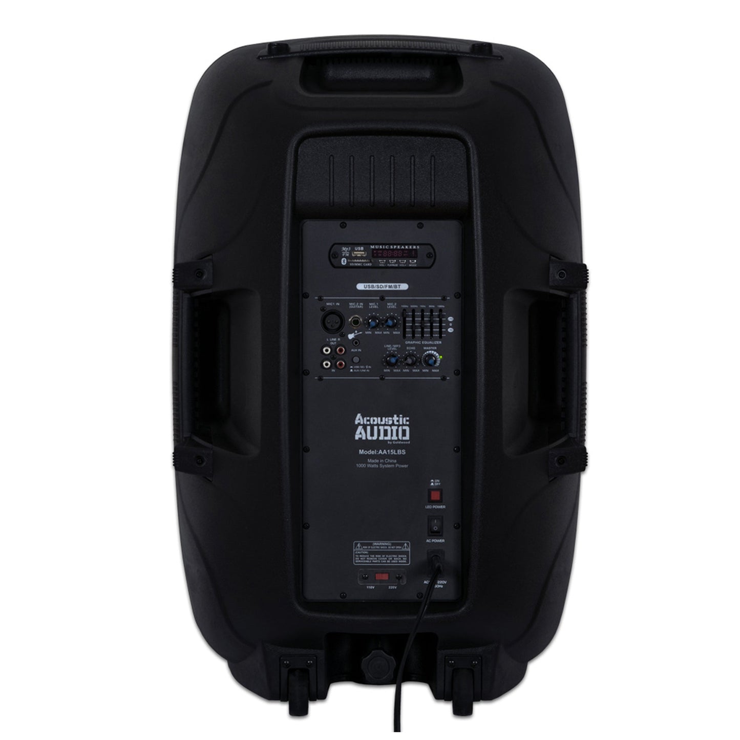 Acoustic Audio by Goldwood 15 Inch 1000W Bluetooth LED Speaker System (2 Pack)