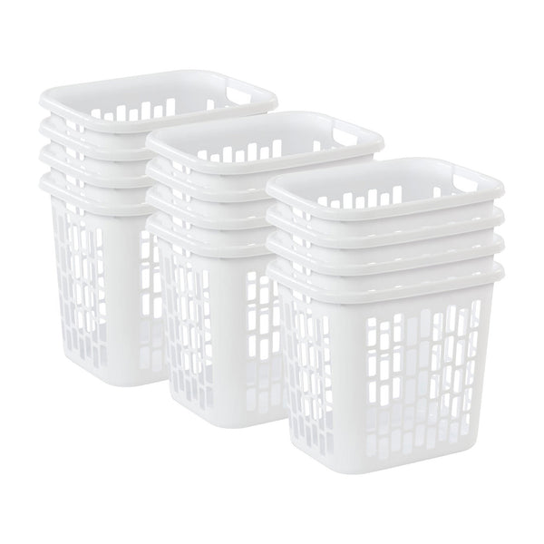 Sterilite Ultra Easy Carry Plastic Dirty Clothes Laundry Basket Hamper (12 Pack)