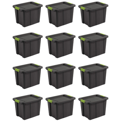 Sterilite Tuff1 Latching 18 Gallon Plastic Storage Container & Lid (12 Pack)
