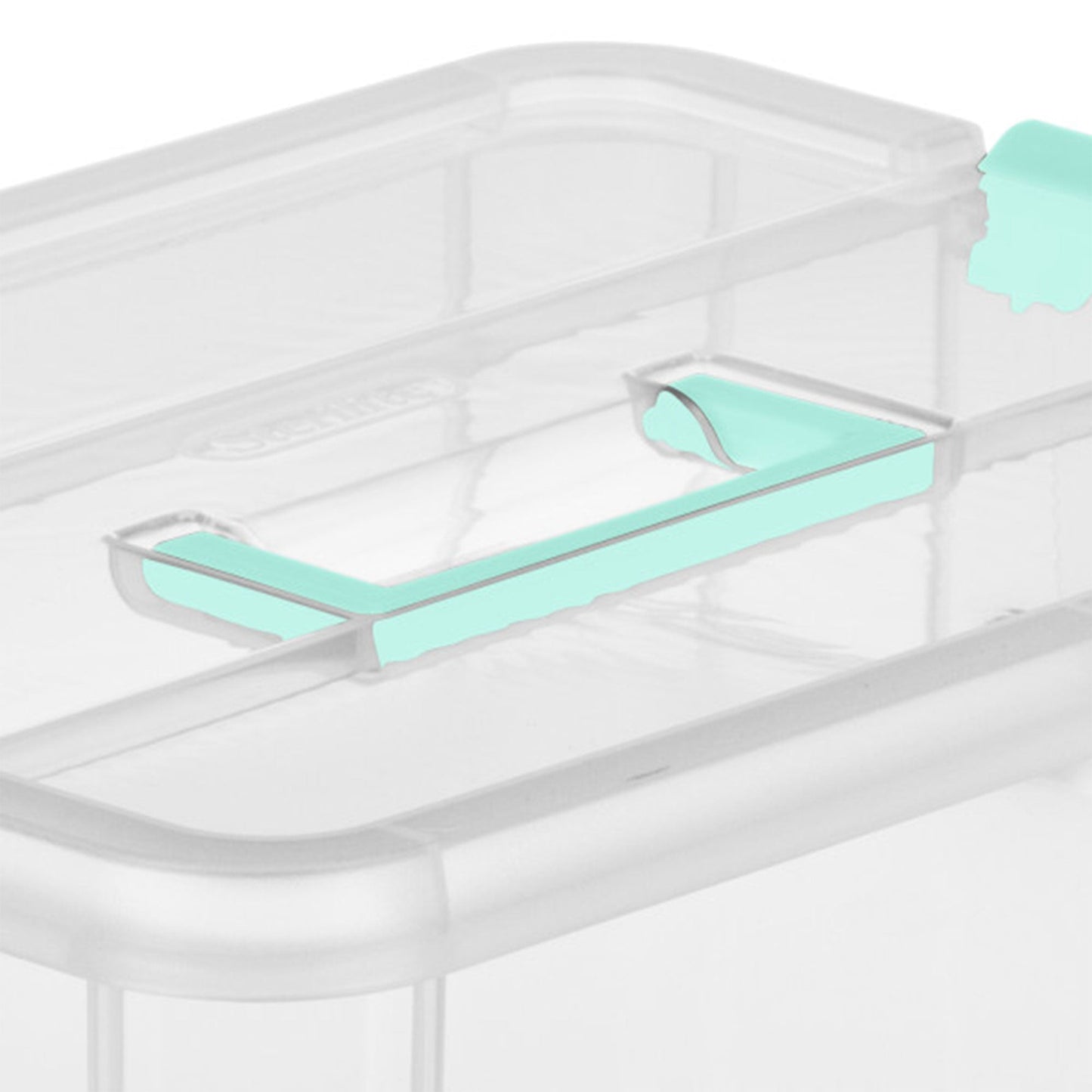 Sterilite Convenient Home 2-Tier Layer Stack Carry Storage Box, Clear (16 Pack)