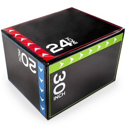 BalanceFrom Fitness 3 in 1 60 Pounds Foam Plyometric Box Jumping Exercise, Black