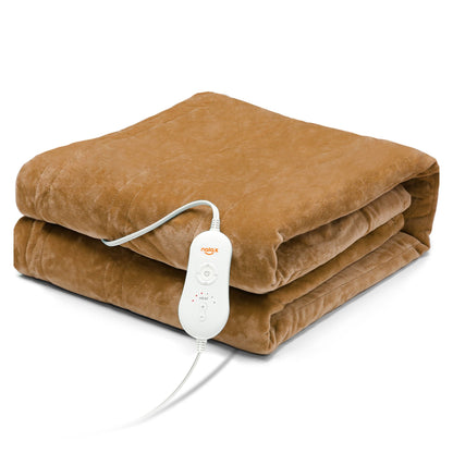 nalax Electric Fast Heating Full Body Throw Blanket with 6 Heat Levels, Brown - Find Fresh Goods