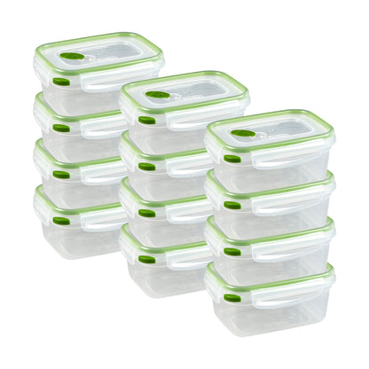 Sterilite 4.5 Cup Rectangle UltraSeal Food Storage Container, Green (12 Pack)