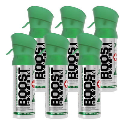 Boost Oxygen Pocket Size 3 Liter Respiratory Support Canister, Natural (6 Pack)