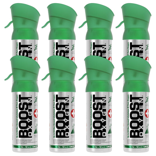 Boost Oxygen Pocket Size 3 Liter Respiratory Support Canister, Natural (8 Pack)