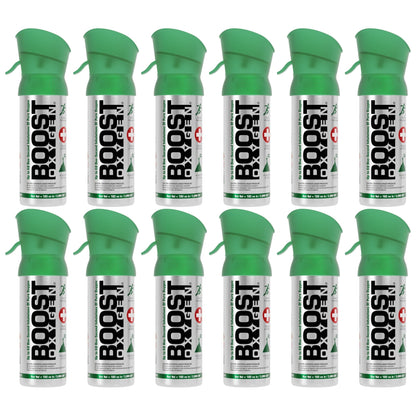 Boost Oxygen Pocket Size 3 Liter Respiratory Support Canister, Natural (12 Pack)