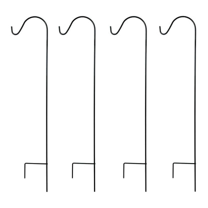 Ashman Shepherd Hook for Plants and Bird Feeders, 65 Inches Tall, 1 Side, 4 Pack
