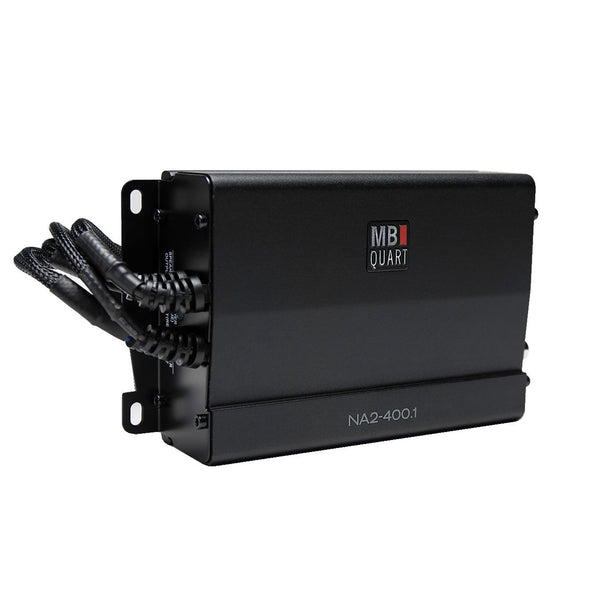MB Quart Marine Powersports Nautic 1 Channel 400 Watt Class D Amplifier, Black