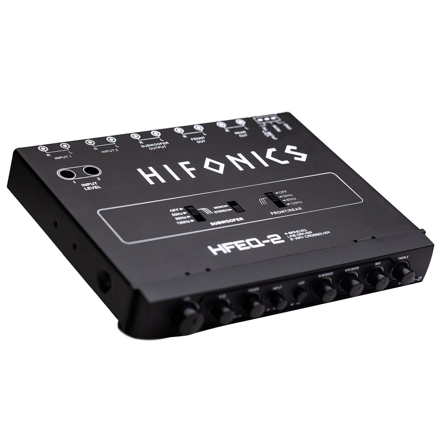 Hifonics HFEQ-2 Universal Pre Amp Car Radio Equalizer with Mount Hardware, Black