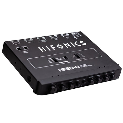 Hifonics HFEQ-2 Universal Pre Amp Car Radio Equalizer with Mount Hardware, Black