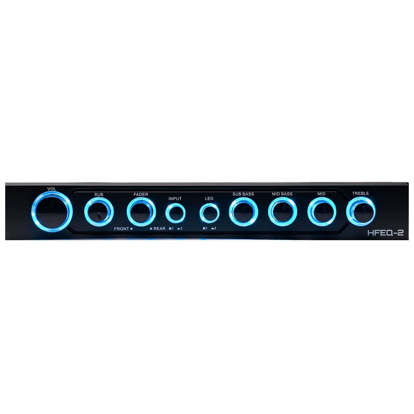 Hifonics HFEQ-2 Universal Pre Amp Car Radio Equalizer with Mount Hardware, Black