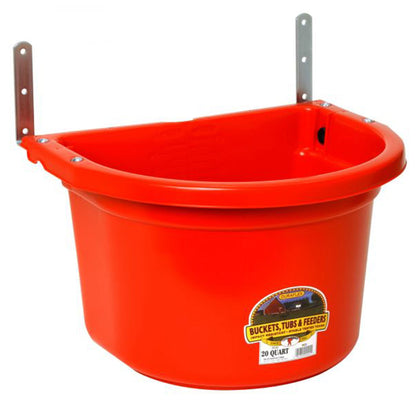Little Giant FF11RED 20 Quart Durable Fence Feeder with Mounting Brackets, Red