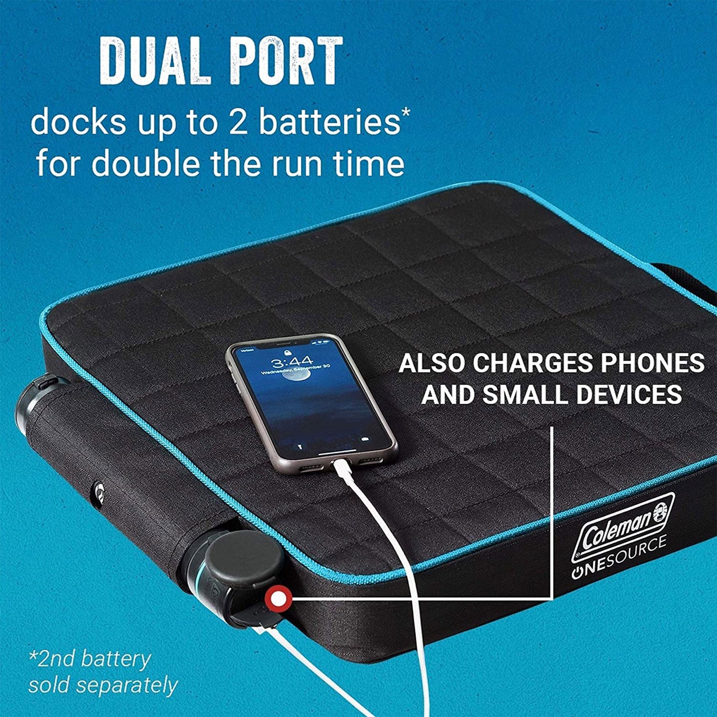 Coleman OneSource Outdoor Heated Camping Chair Pad with Rechargable Battery