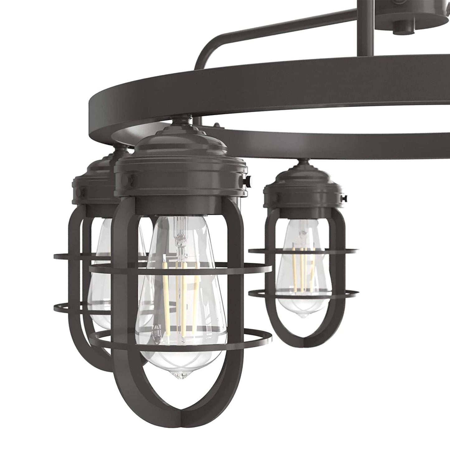 Hunter Fan Company Starklake 6 Bulb Rustic Hanging Chandelier, Noble Bronze