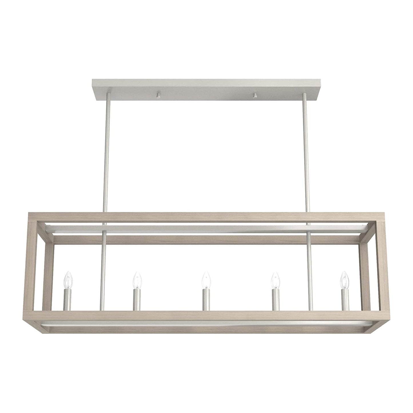 Hunter Fan Company Squire Manor 5 Light Ceiling Chandelier in Brushed Nickel