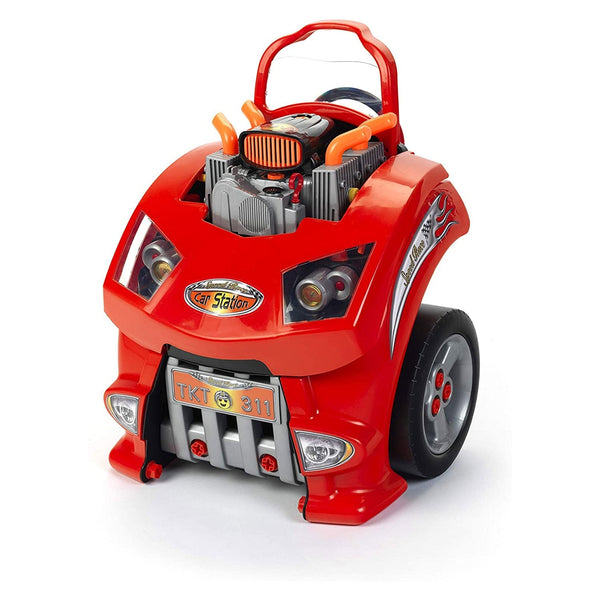 Theo Klein Interactive Toy Car and Engine Service Maintenance Station Play Set