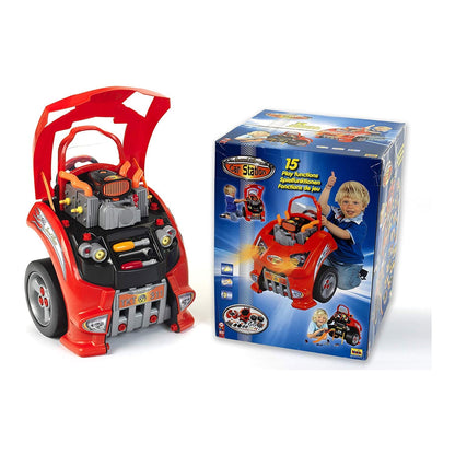 Theo Klein Interactive Toy Car and Engine Service Maintenance Station Play Set