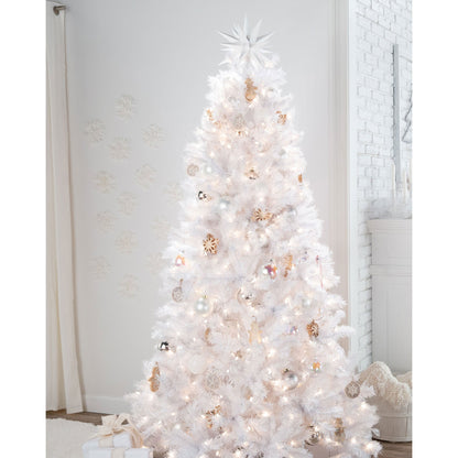 Treetopia Moonlight White 6 Foot Artificial Unlit Slim Christmas Tree w/ Stand