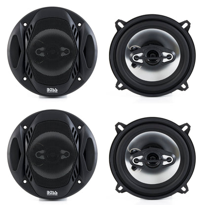 BOSS NX524 5.25" 600W 4-Way Car Audio Coaxial Speakers Stereo Black 4 Ohm - Find Fresh Goods