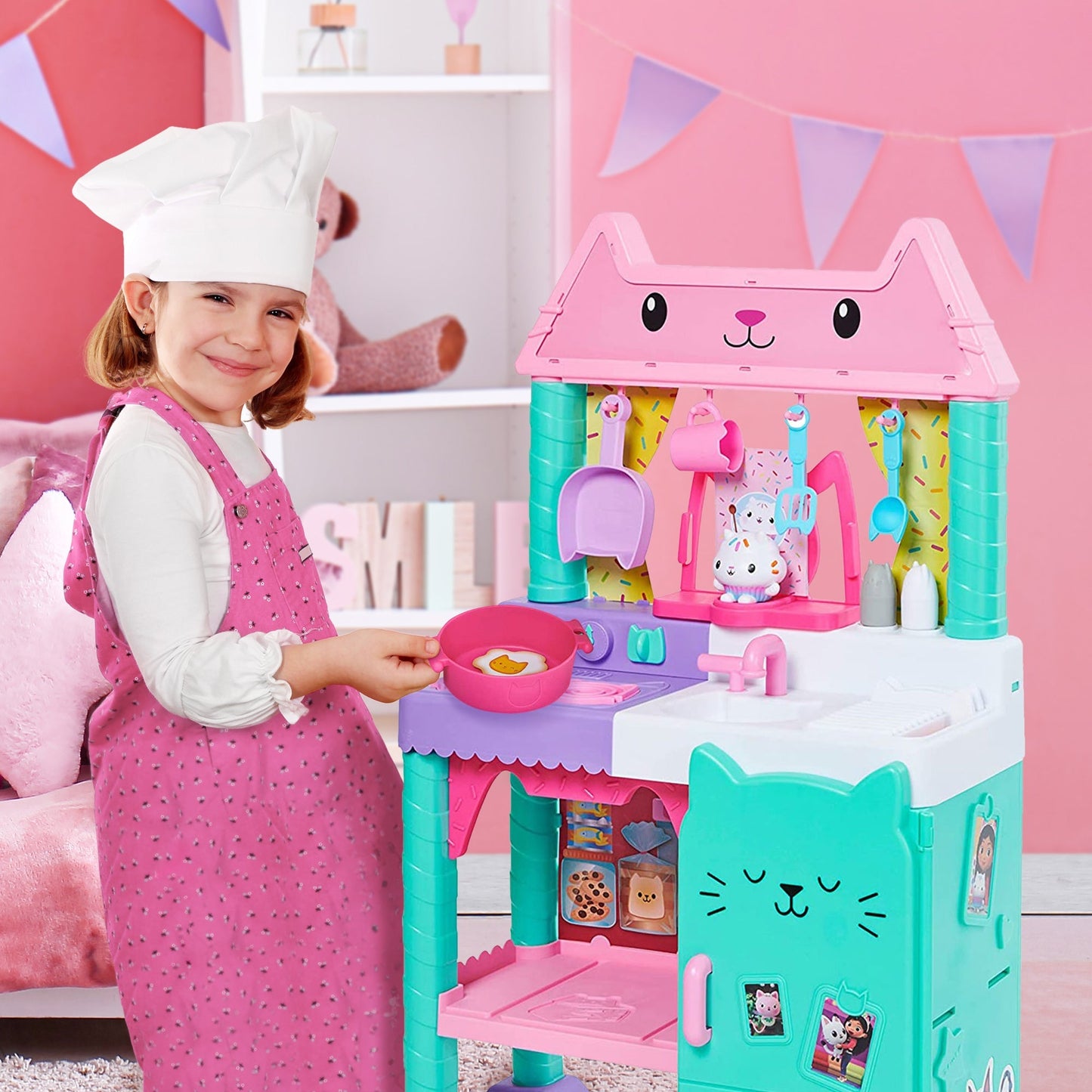 Spin Master Gabby's Dollhouse Cakey Kitchen Playset w/ Accessories and Play Food