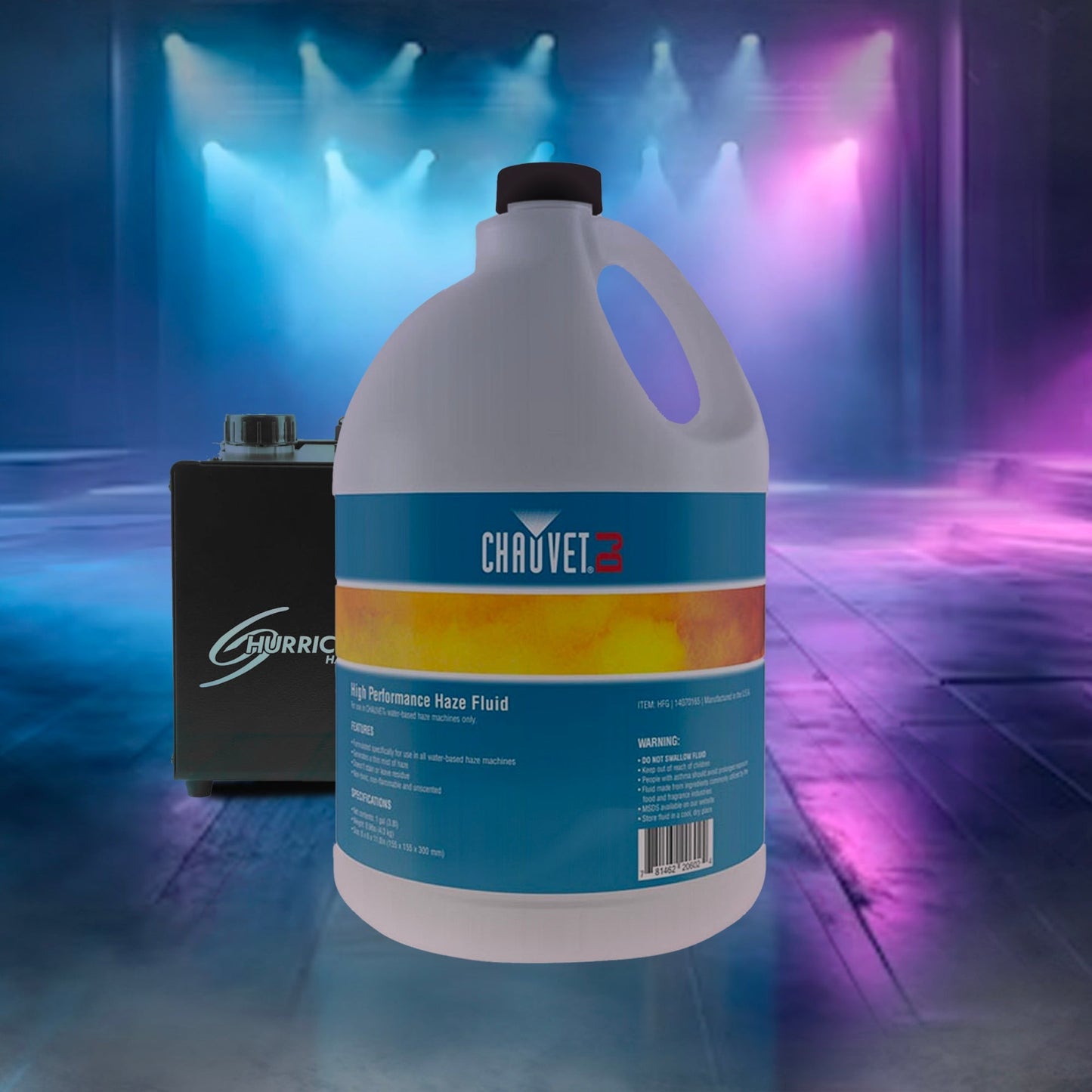 CHAUVET DJ Hurricane HFG Water Based Smoke Fog Haze Machine Fluid, 1 Gallon