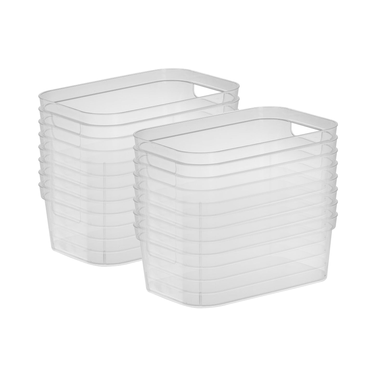 Sterilite 4.25x8x12.25 In Storage Bin w/ Carry Through Handles, Clear (16 Pack)