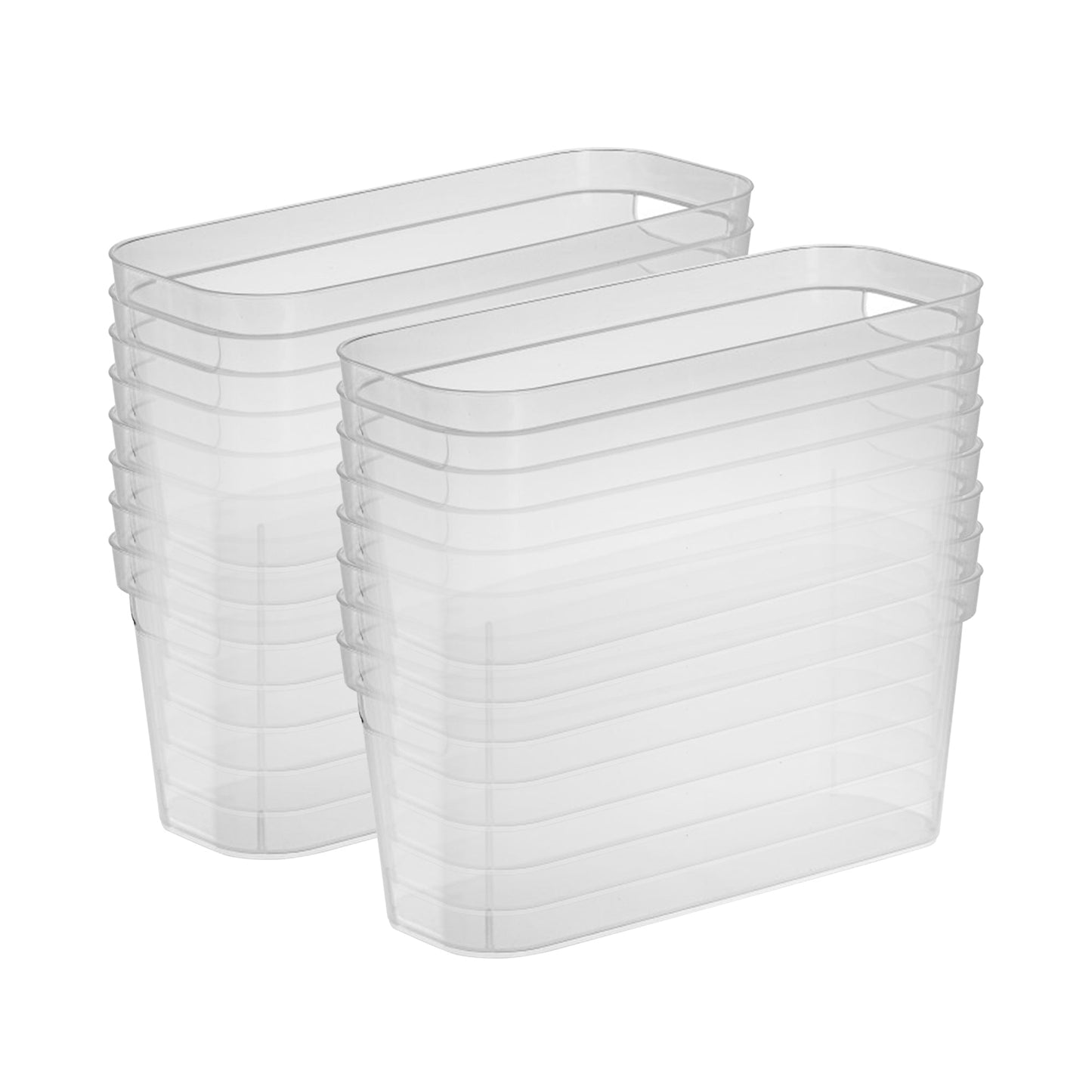 Sterilite 6.25x6.25x15 In Narrow Storage Bin w/ Carry Handles, Clear (16 Pack)