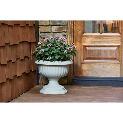 Southern Patio Dynamic Outdoor Resin Grecian Urn Planter Pot, White (4 Pack)
