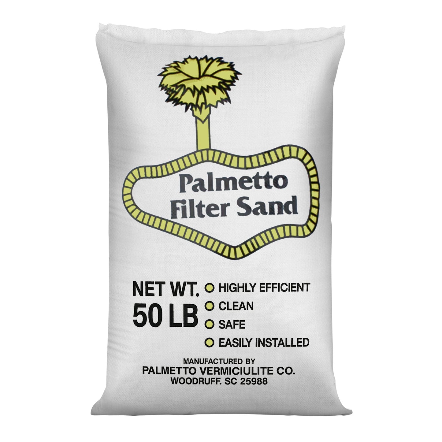 Palmetto Filter Sand for Residential and Commercial Pool Sand Filters, 50 Pound