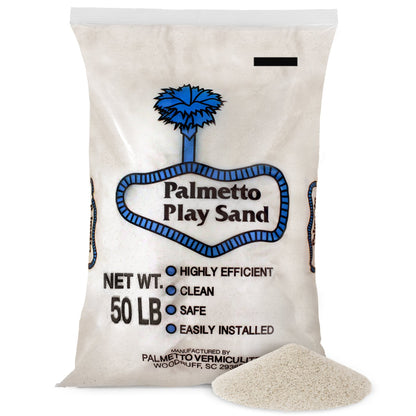Palmetto Natural Play Sand for Sand Box, Play Areas, & Home Decor, 50 LB, Creme