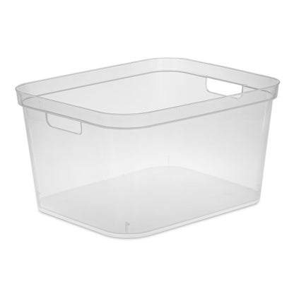 Sterilite 8.25x12.25x15 In Storage Bin w/ Carry Through Handles, Clear (12 Pack)