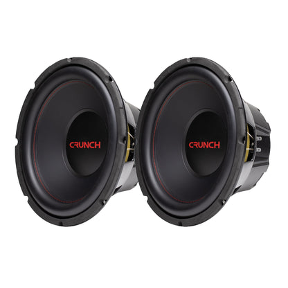 Crunch CRW12D4 12 Inch MAX 4 Ohm Dual Voice Coil Car Subwoofer Speakers (2 Pack) - Find Fresh Goods