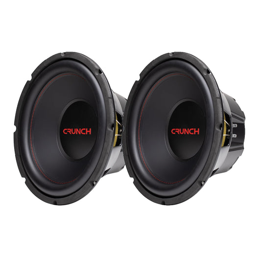 Crunch CRW12D4 12 Inch MAX 4 Ohm Dual Voice Coil Car Subwoofer Speakers (2 Pack) - Find Fresh Goods