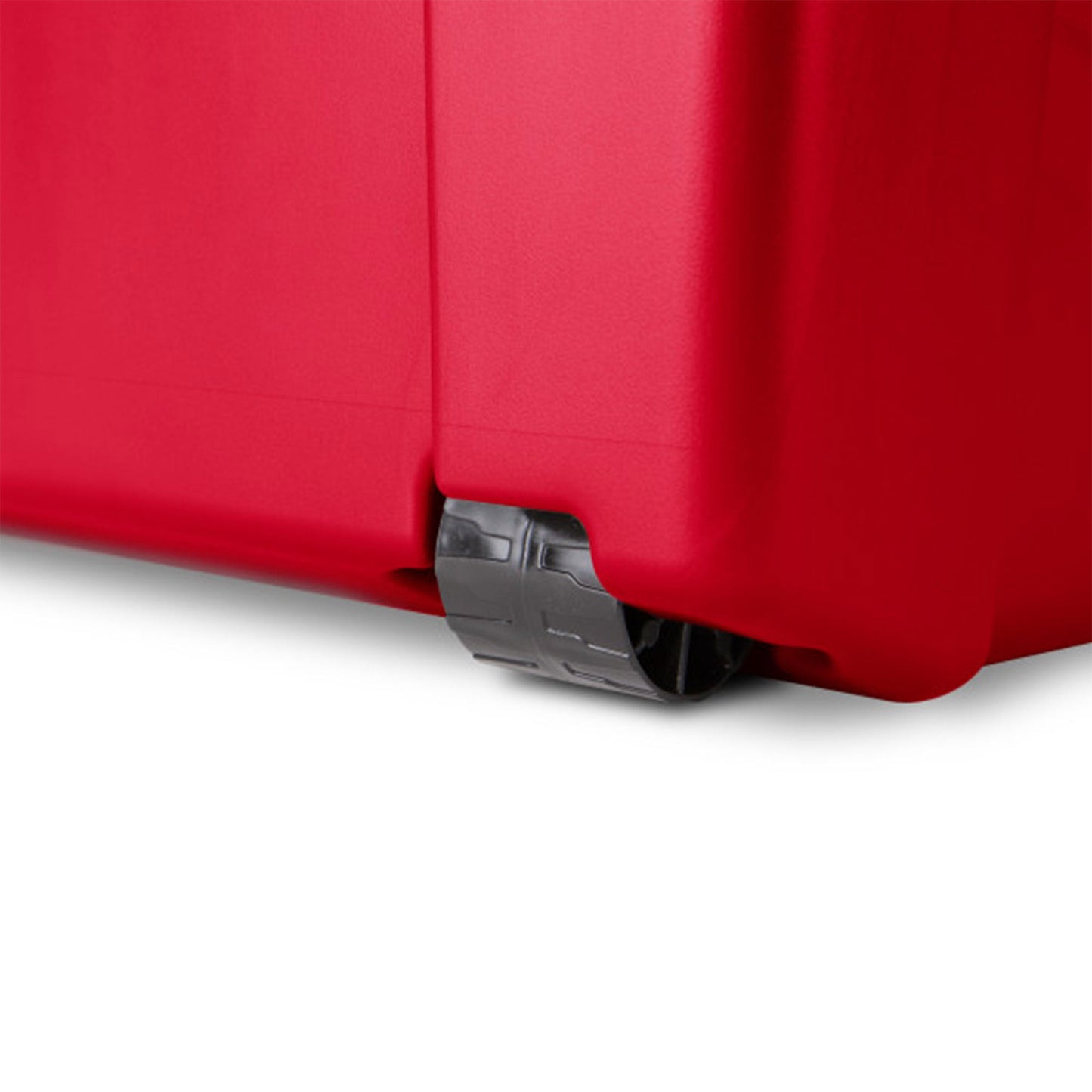 Sterilite Wheeled Footlocker, Plastic Utility Storage Container, Red, 3 Pack