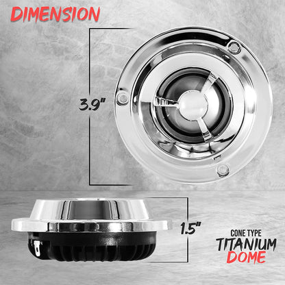 Pyle Pro 1.75 Inch Coil Titanium Dome Crossover Tweeter for Car Component Stereo - Find Fresh Goods
