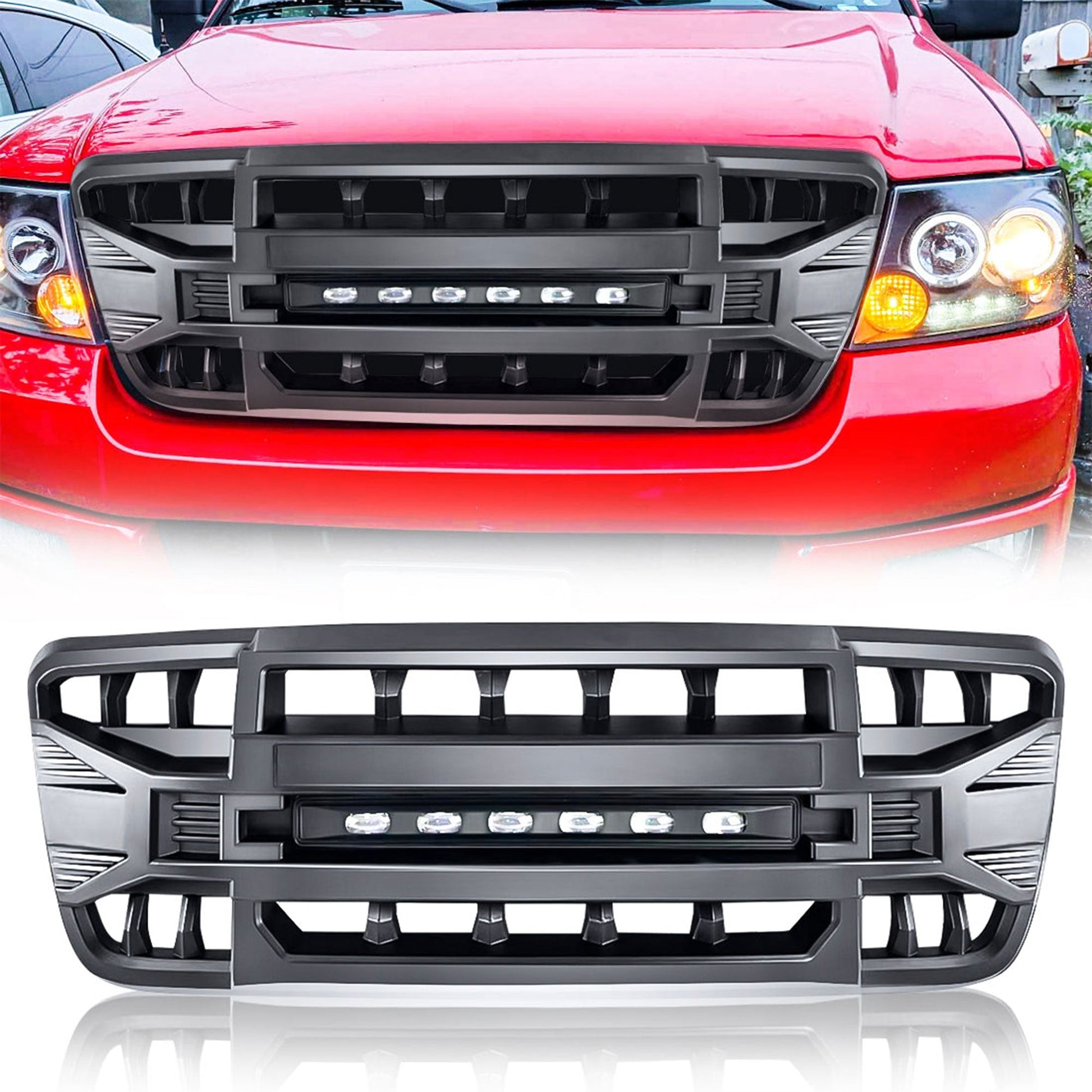 AMERICAN MODIFIED Armor Grille with Off Road Lights for 2004-2008 Ford F150 - Find Fresh Goods