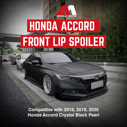 AMERICAN MODIFIED 2018 to 2020 Honda Accord Aerodynamic Front Lip Spoiler, Black - Find Fresh Goods