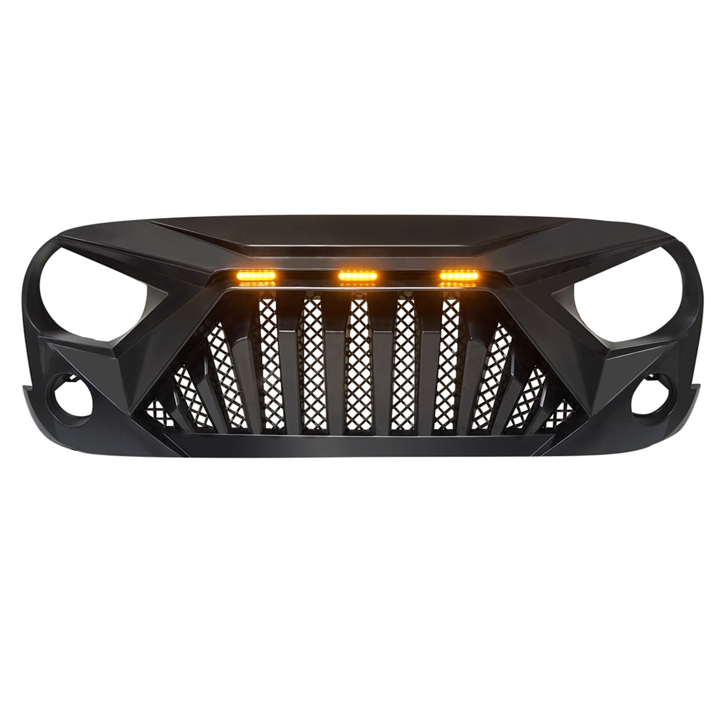 AMERICAN MODIFIED Front Goliath Grill Compatible w/ 2007-18 Jeep Wrangler JK - Find Fresh Goods