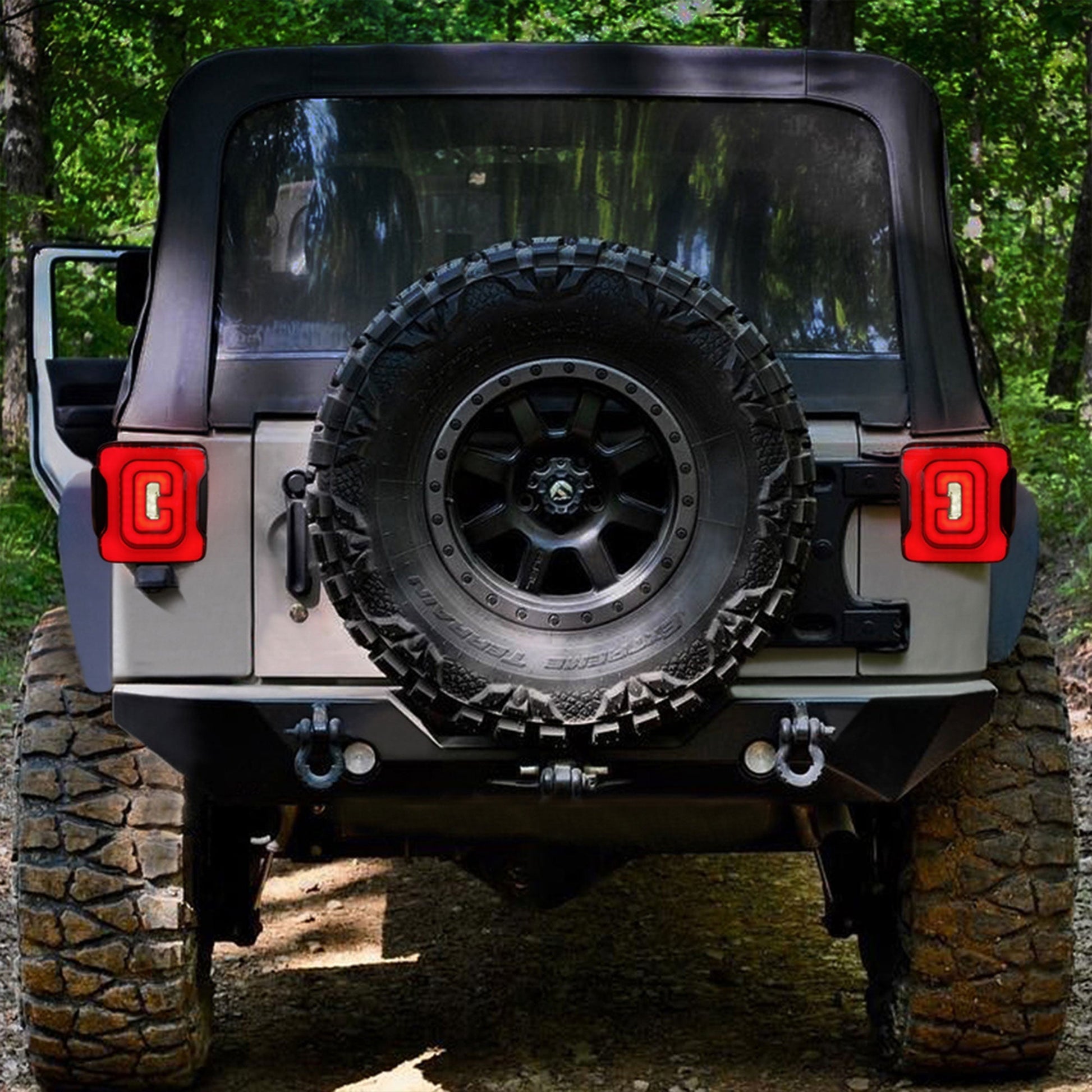 AMERICAN MODIFIED Smoked Tail Lights Compatible with 07-18 Jeep Wrangler JK/JKU - Find Fresh Goods
