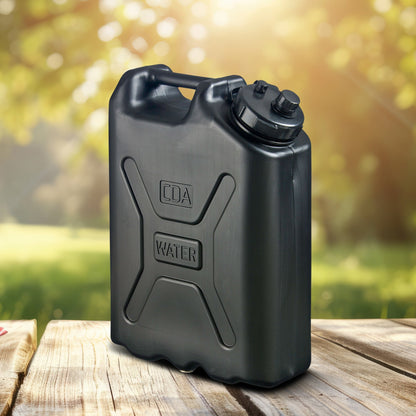 Scepter 5 Gallon 20 Liter Heavy Duty Military Style HDPE Water Container, Black