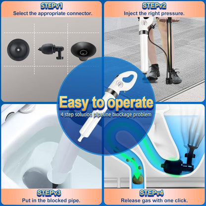 FEIYABDF Bathroom Manual High Pressure Air Toilet Plunger for Unclogging Pipes