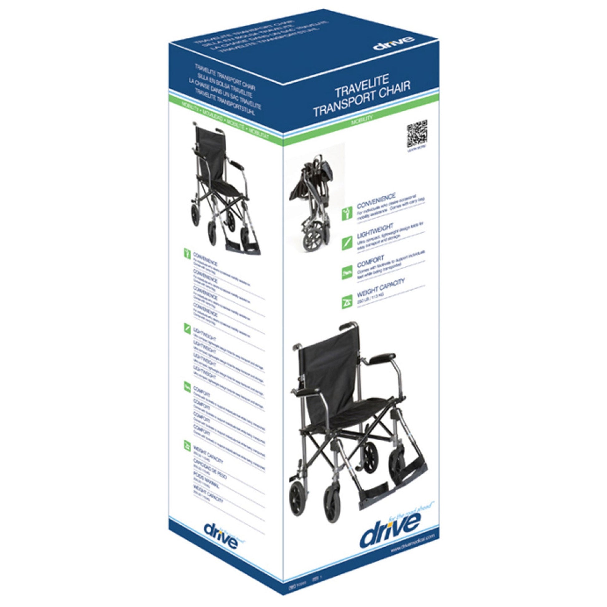 Drive Medical Travelite Aluminum Frame Transport Wheelchair Chair with Carry Bag - Find Fresh Goods