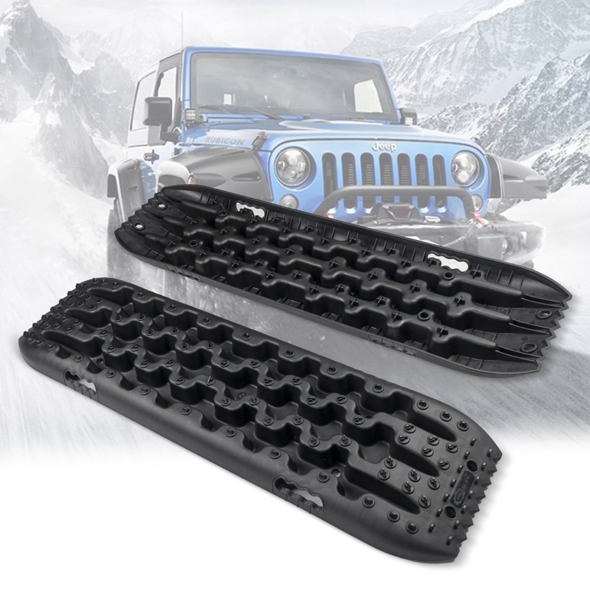 RUGCEL WINCH Quick Recovery Emergency 4 Wheel Drive Tire Traction Boards, Black - Find Fresh Goods