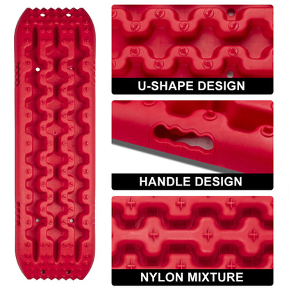RUGCEL WINCH Quick Recovery Emergency 4 Wheel Drive Tire Traction Board Mats,Red - Find Fresh Goods